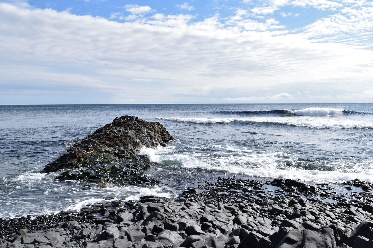 ocean sky rocks free photo