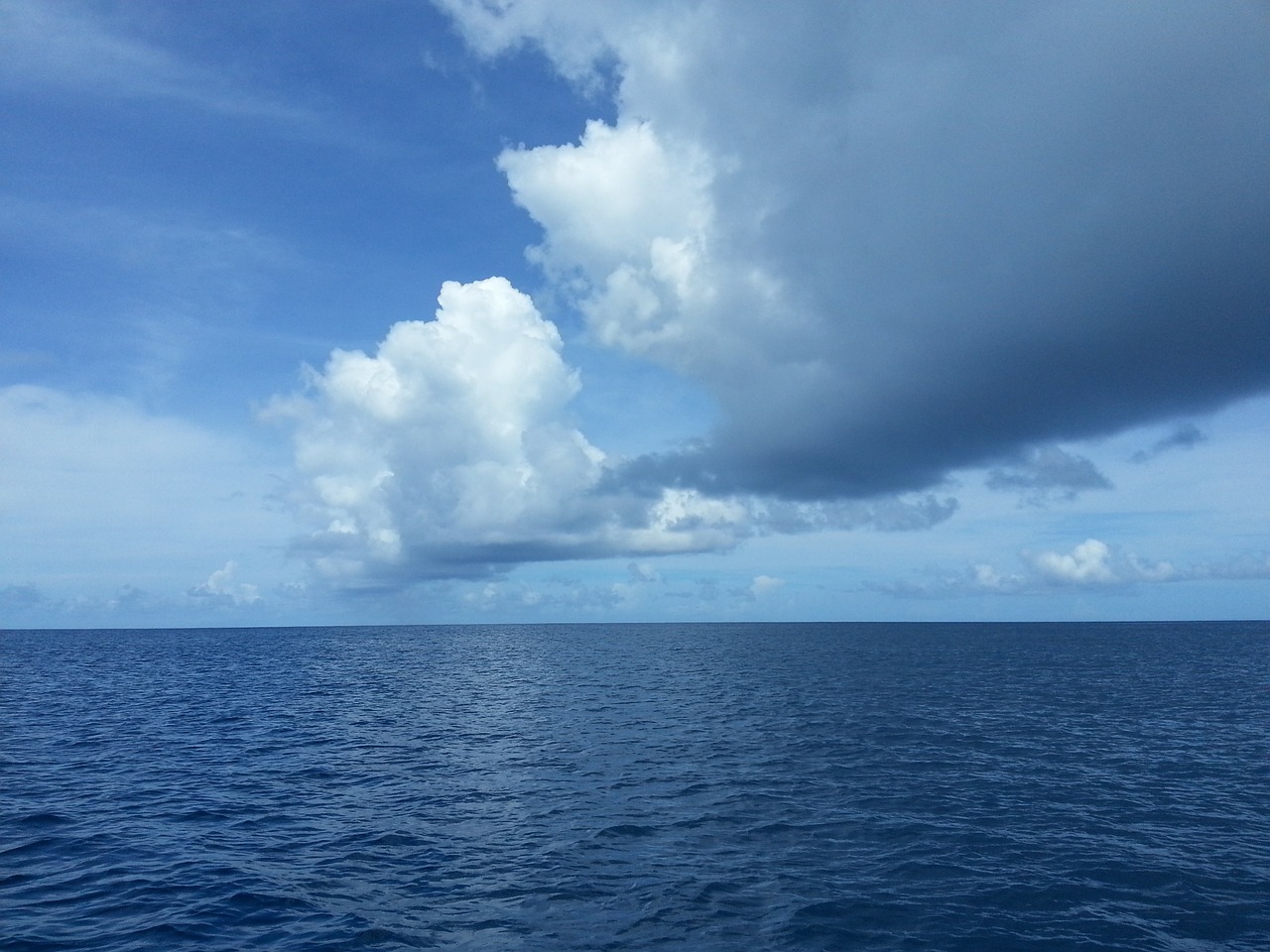 ocean water clouds free photo
