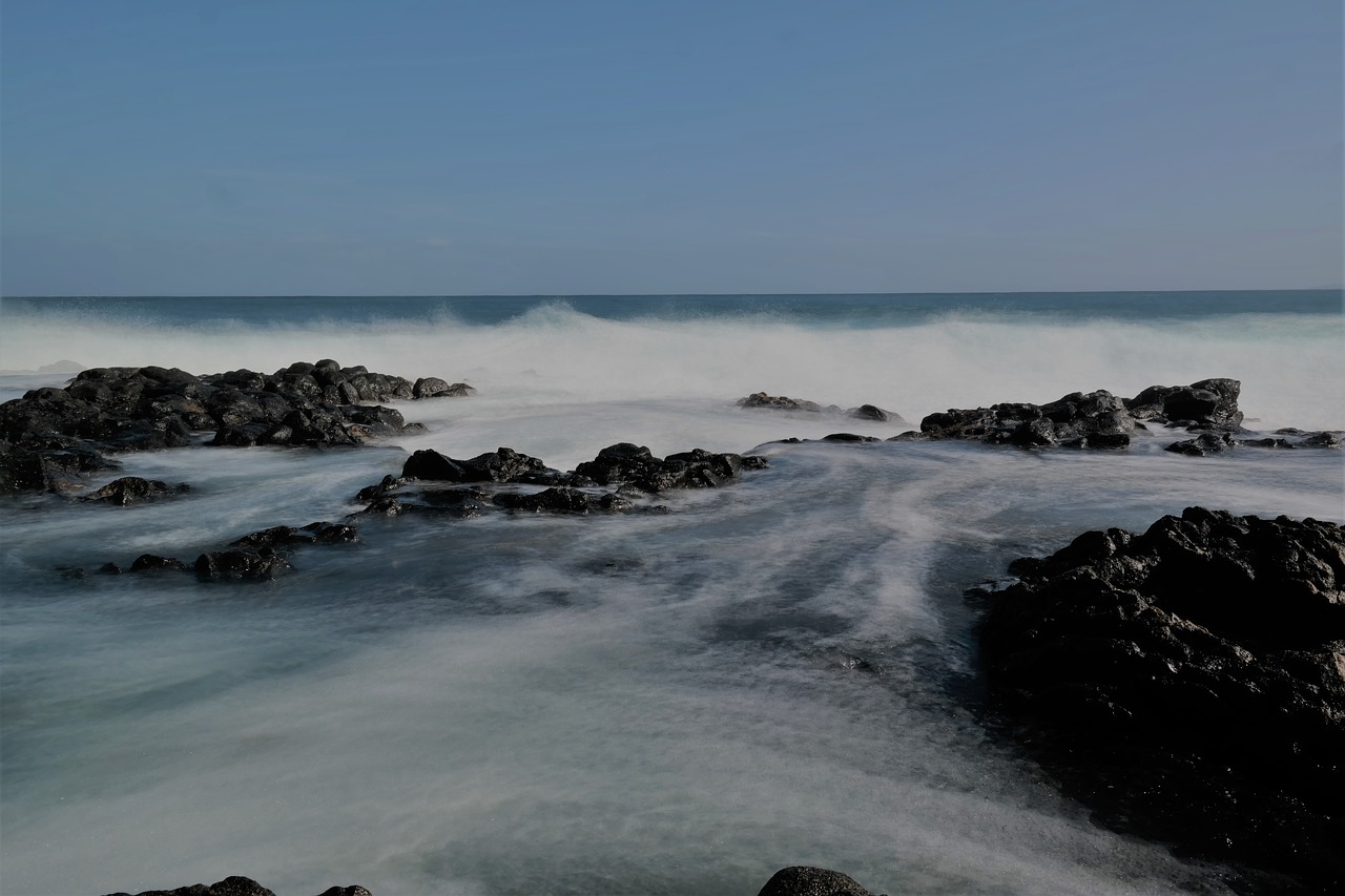 ocean  wave  stones free photo