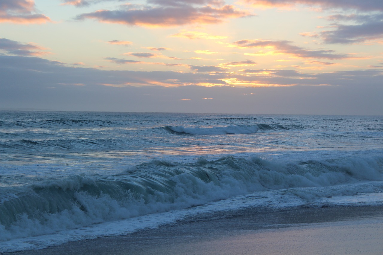 ocean evening sky surf free photo