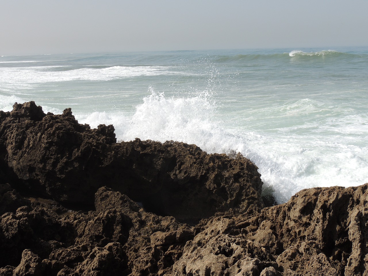 ocean rocks wave free photo