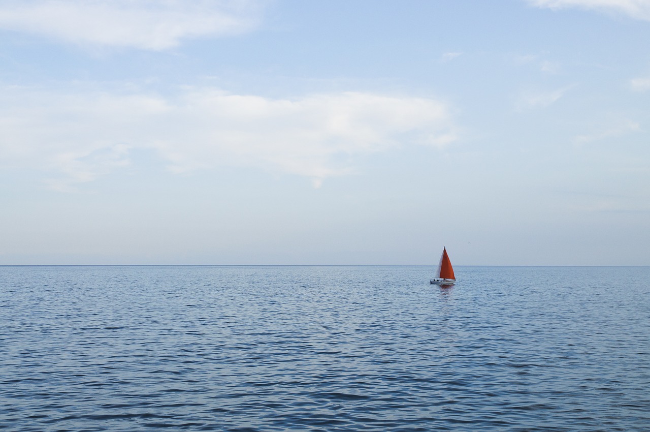 ocean sailboat sea free photo