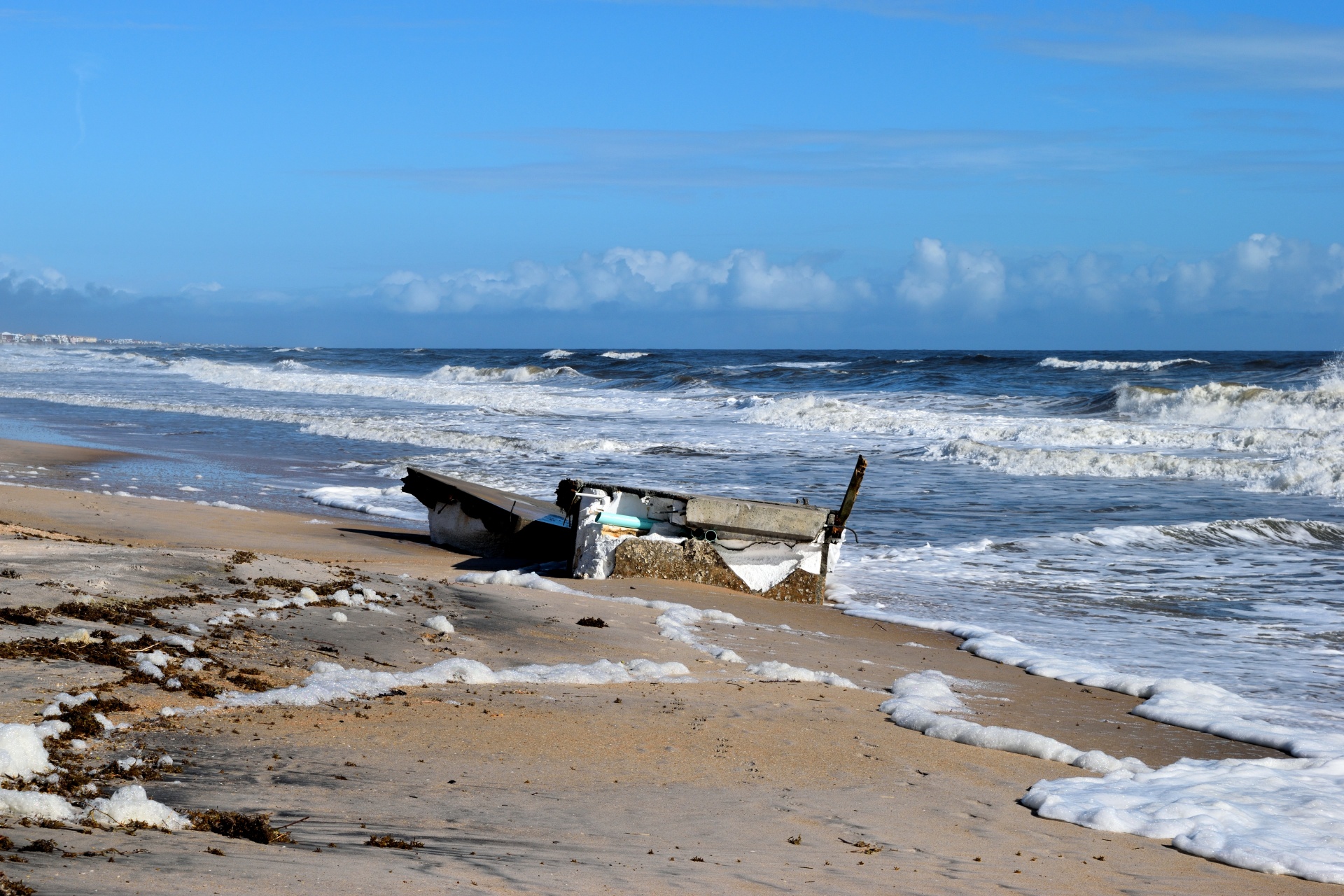 ocean debris hurricane irma destruction free photo