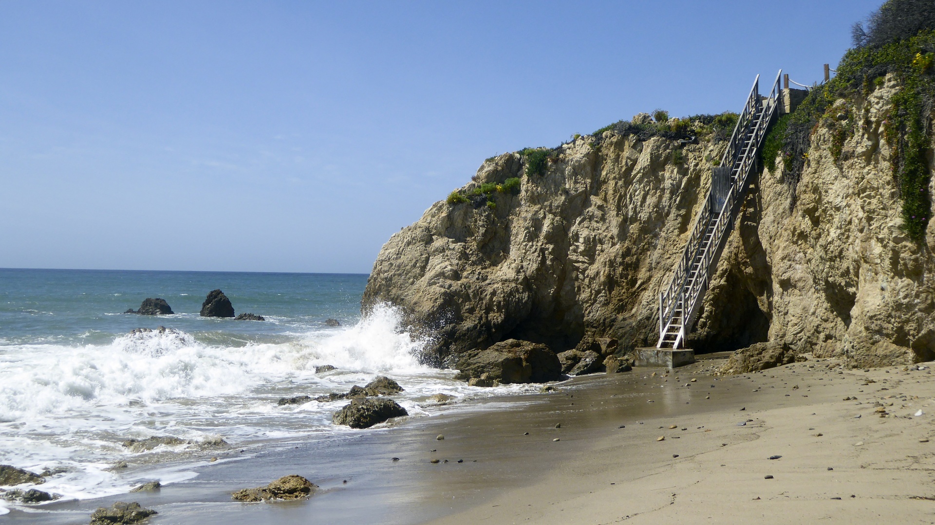 cliff sea beach free photo