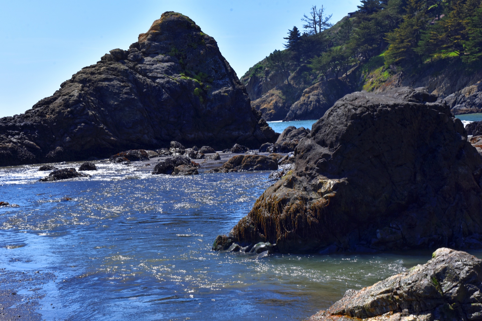 ocean rocks pointed free photo