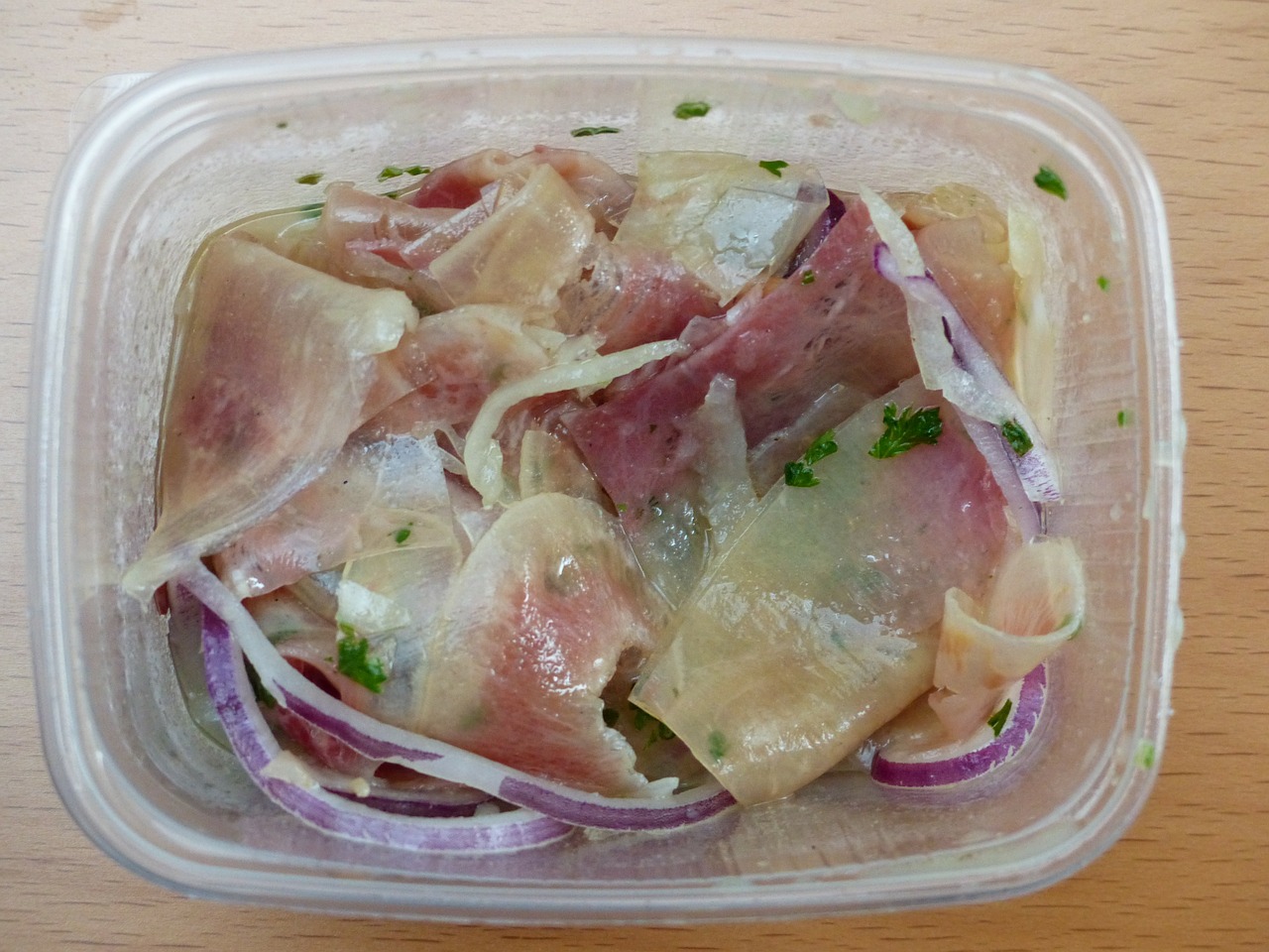 ochsenmaulsalat meat salad mouth meat free photo