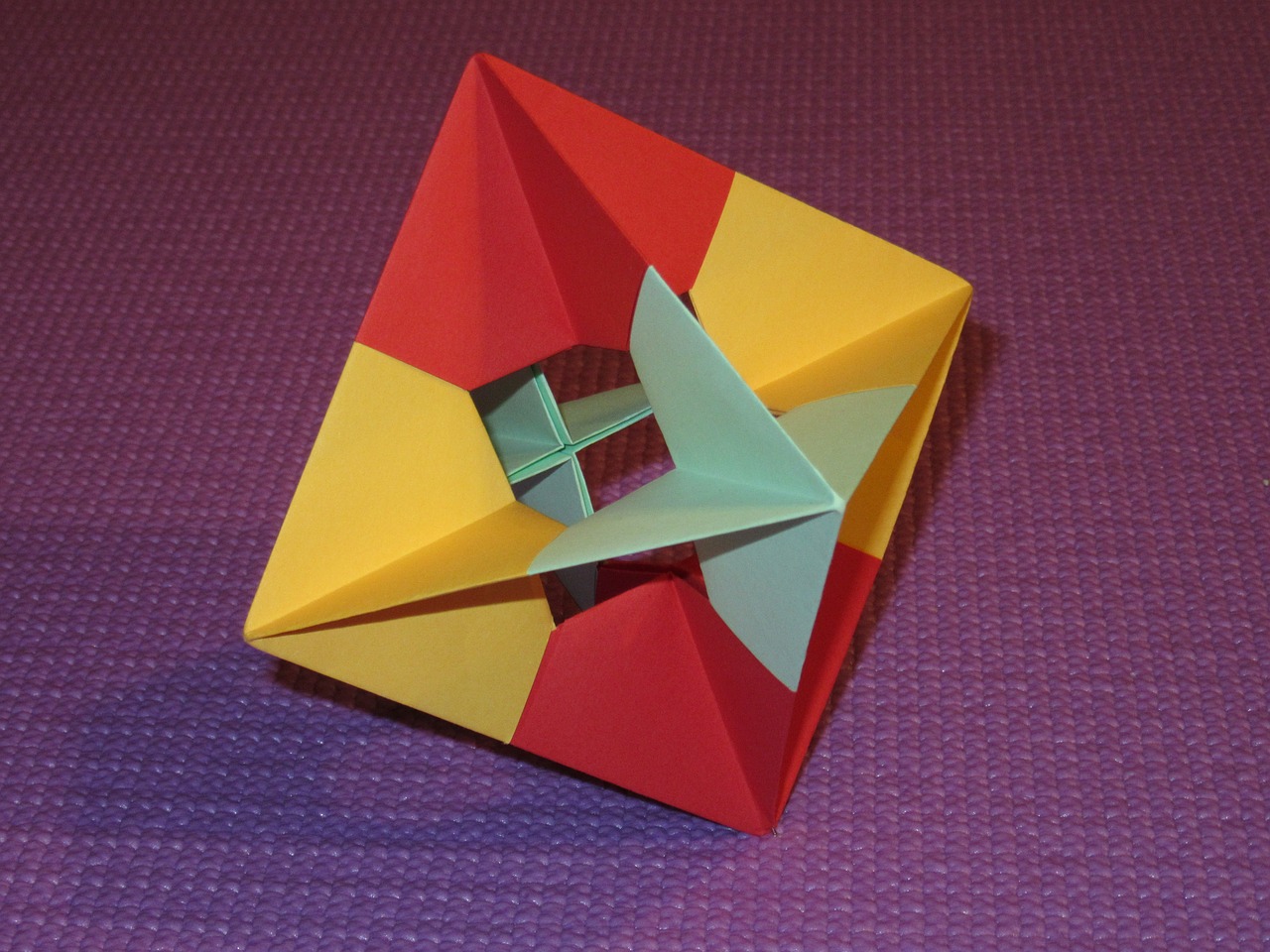 octahedron platonic solid origami free photo