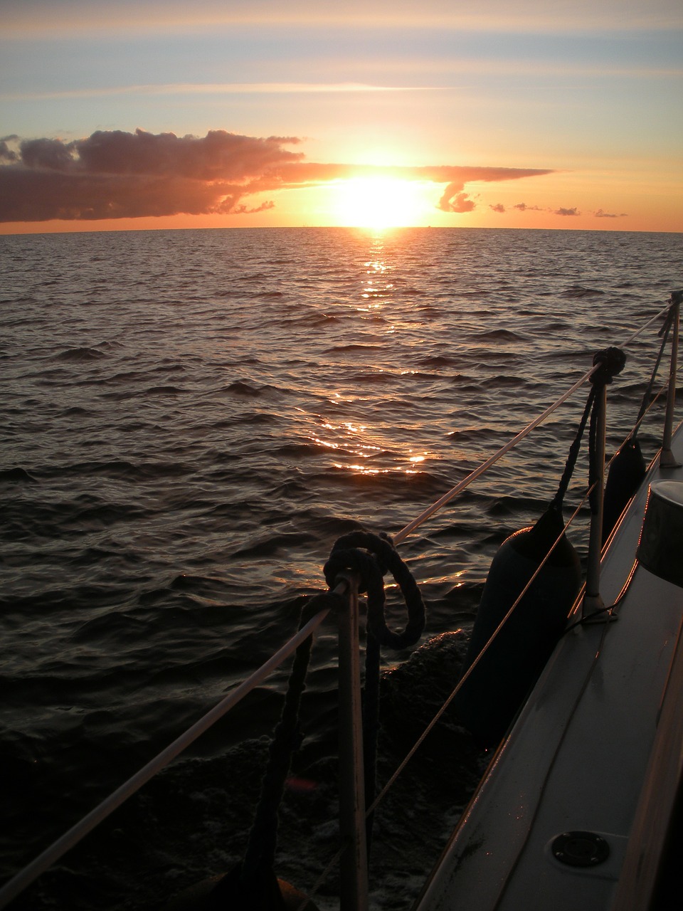 october morning at sea sunrise free photo