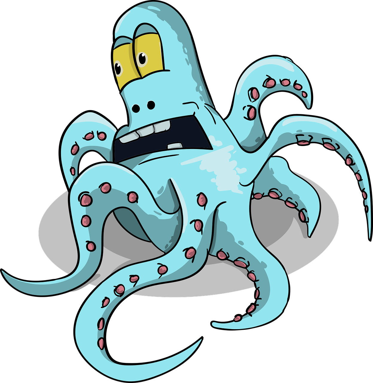 octopus  character  cartoon free photo