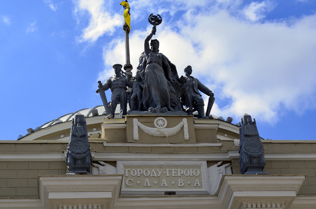 odessa train station architecture bas relief free photo