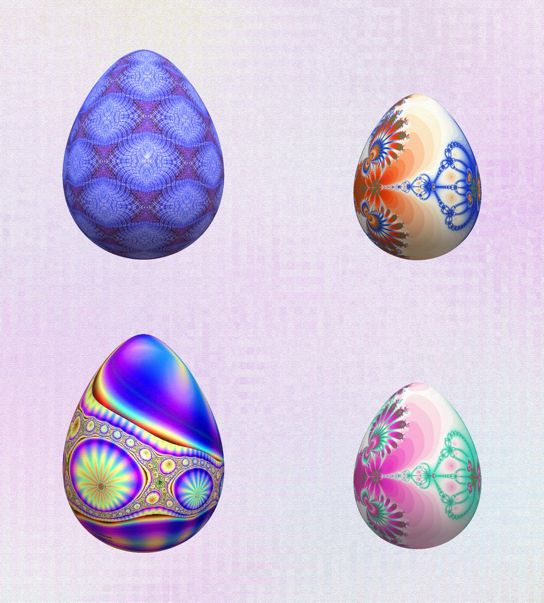 eggs easter fractal free photo