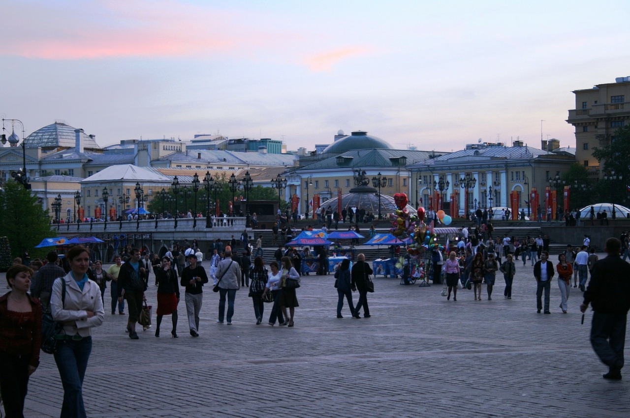 off red square pedestrian street scene out and about free photo