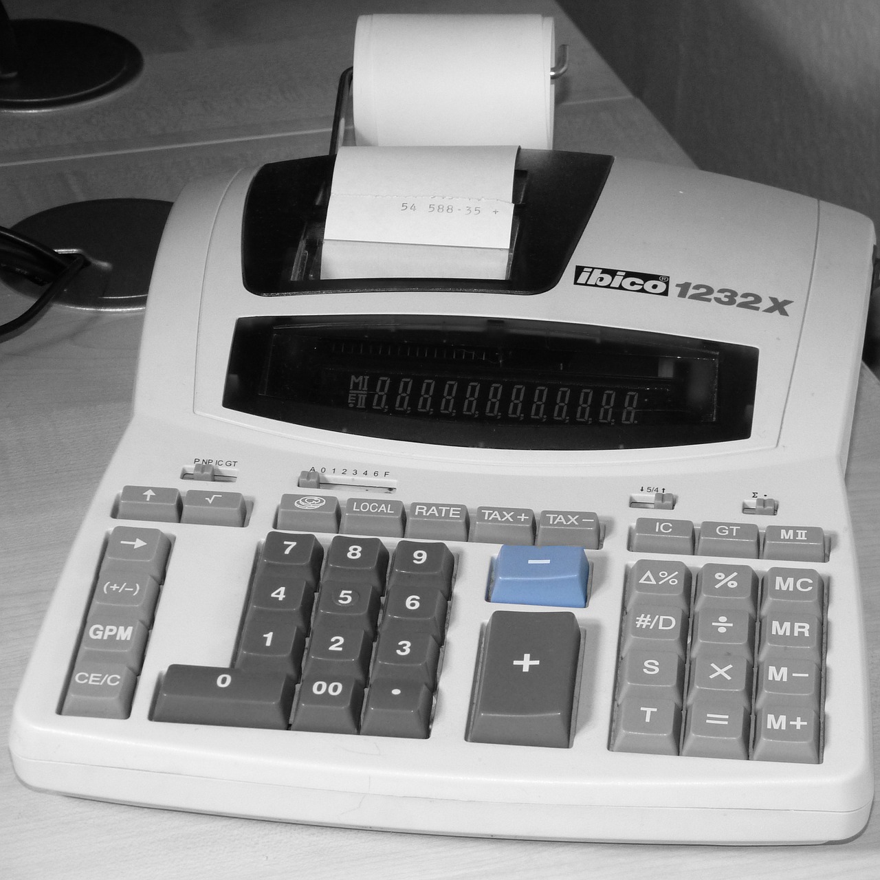 office calculating machine count free photo