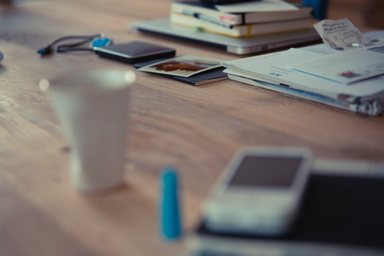 office desk objects free photo