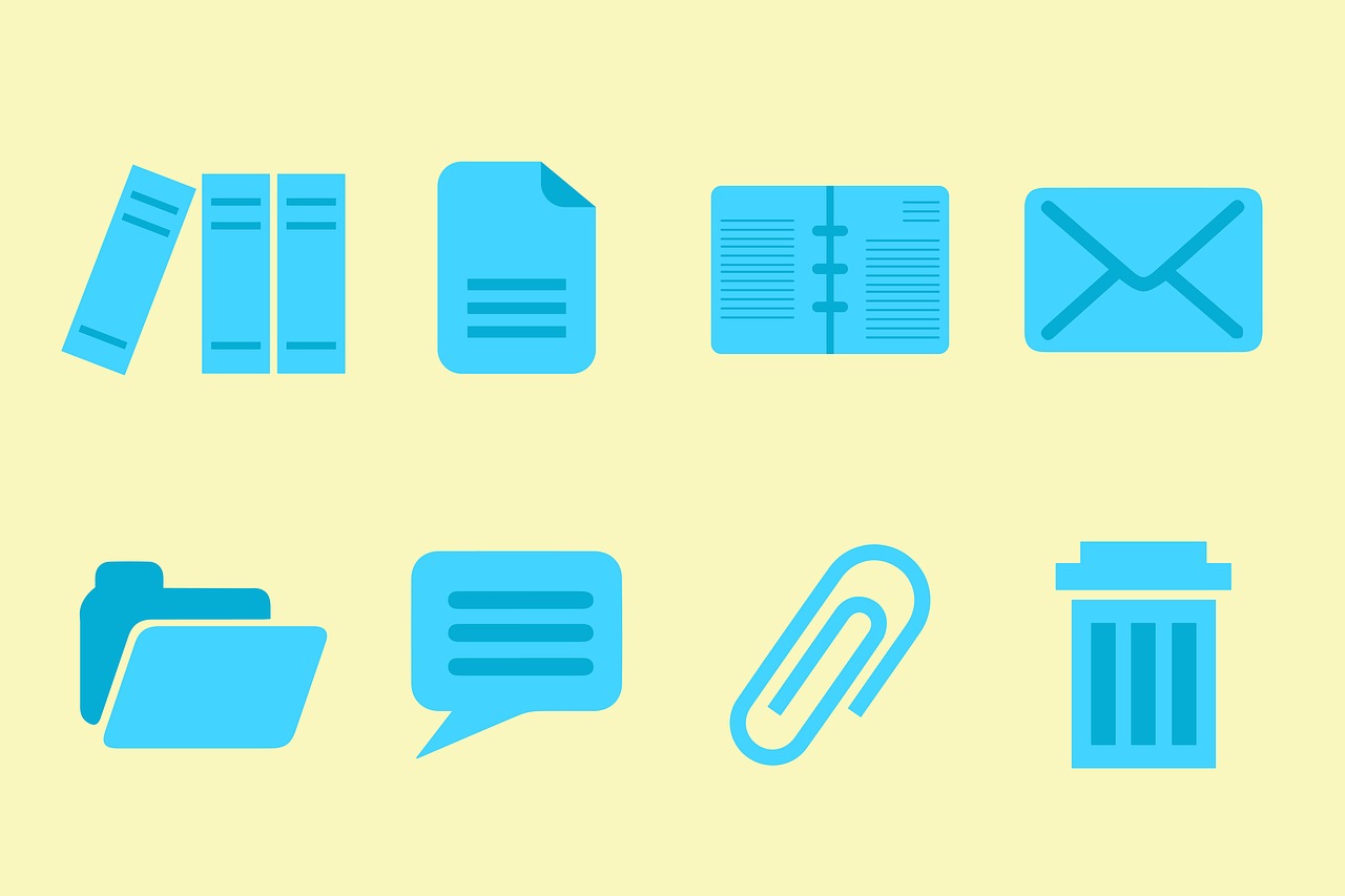 office  icons  books free photo