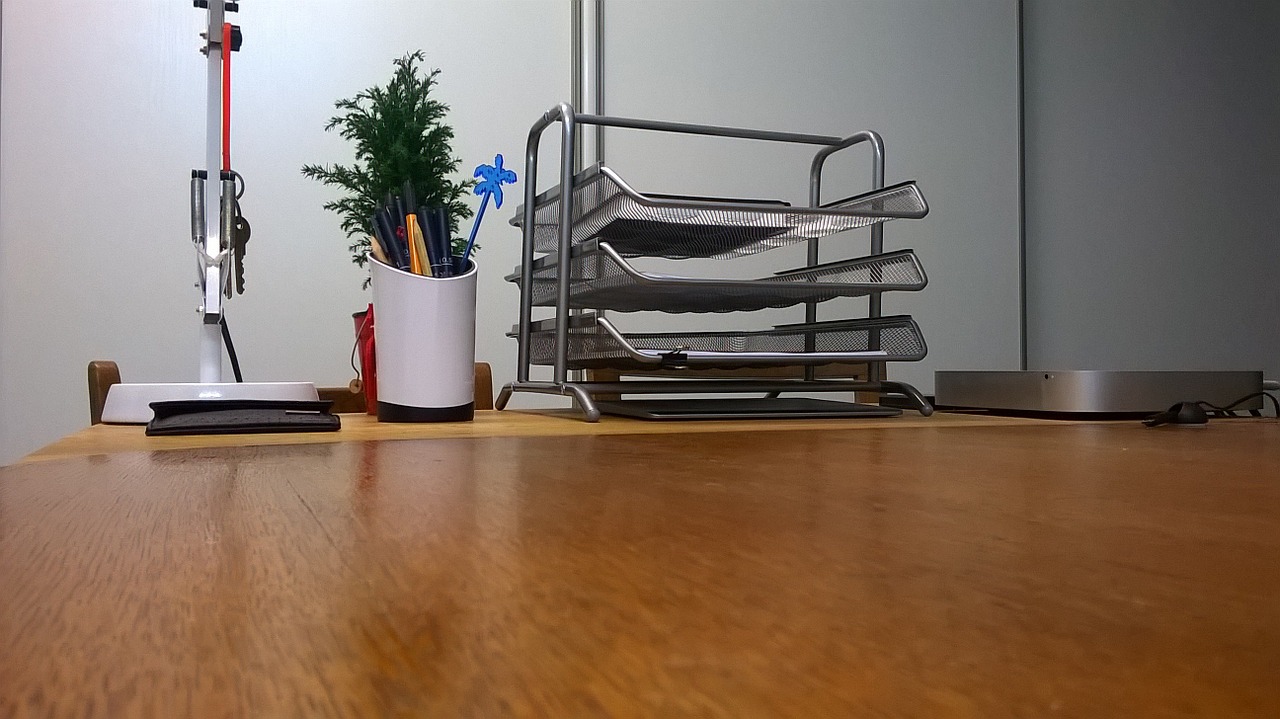office desk paper tray free photo