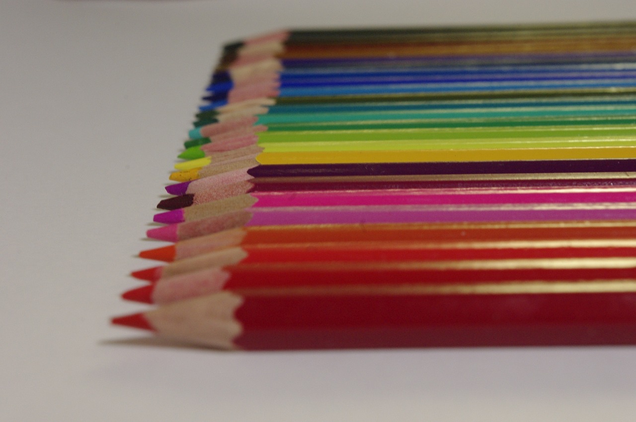 office school colouring pencils free photo