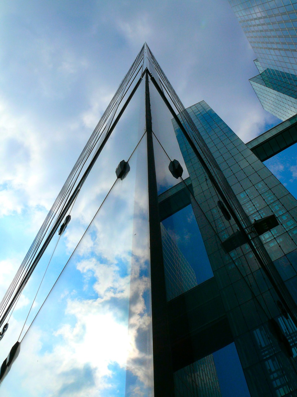 office building glass facade free photo