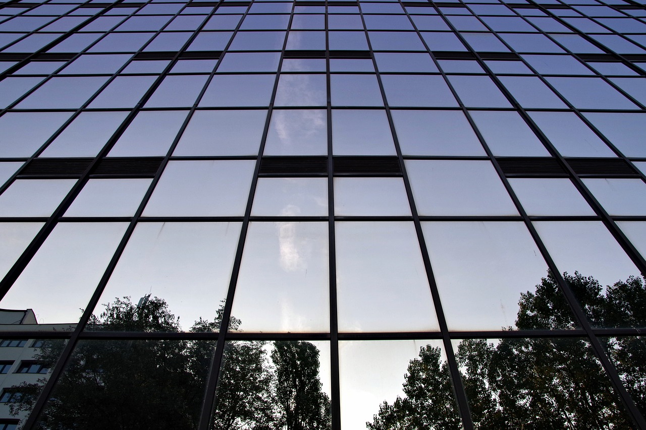 office building glass wall free photo