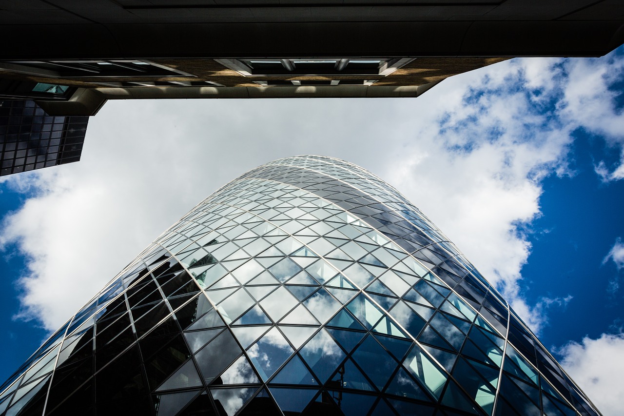 office buildings glass reflection free photo