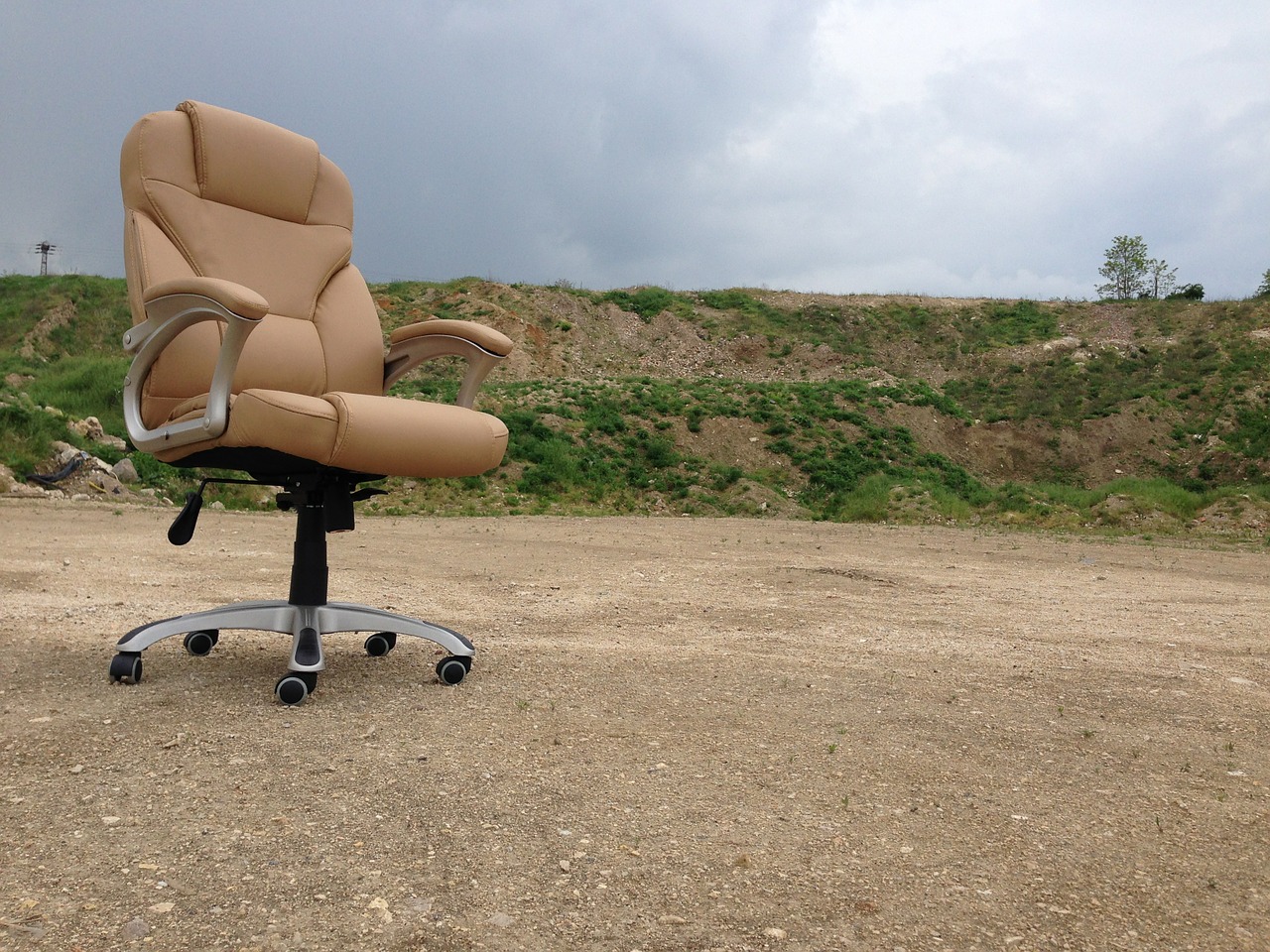 office chair swivel chair outside free photo