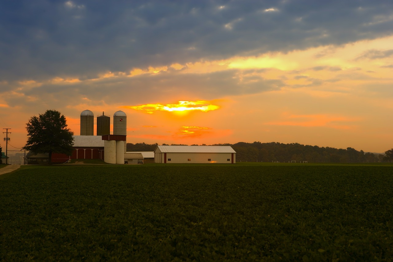 ohio farm sunrise free photo