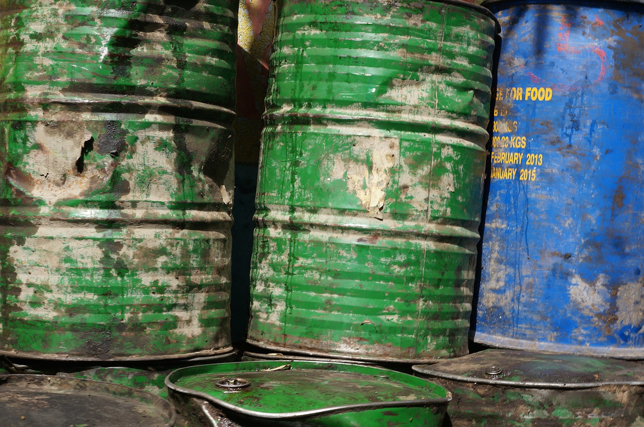 oil barrels metal free photo