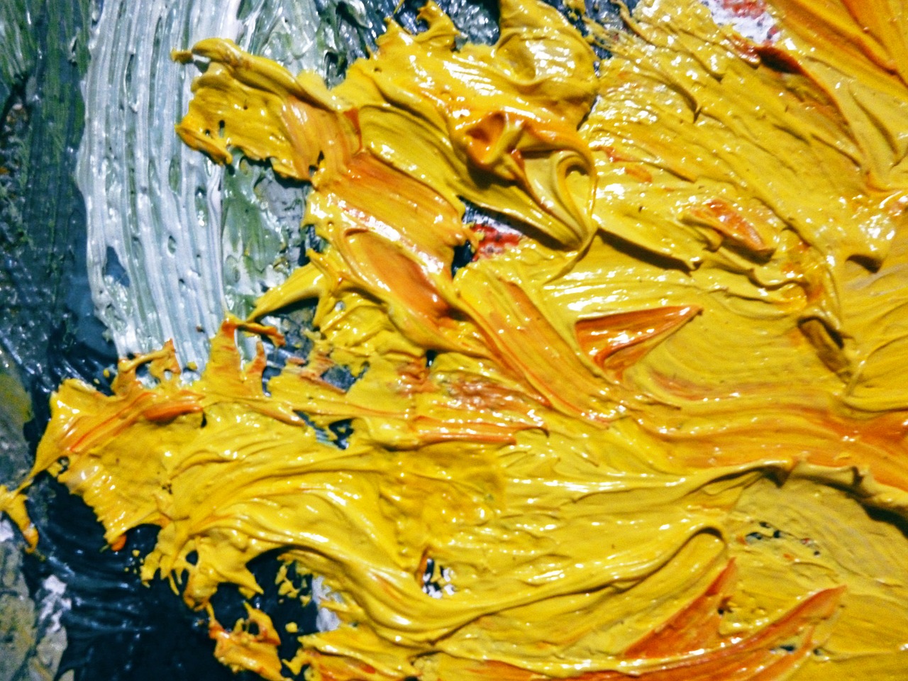 oil yellow painting free photo