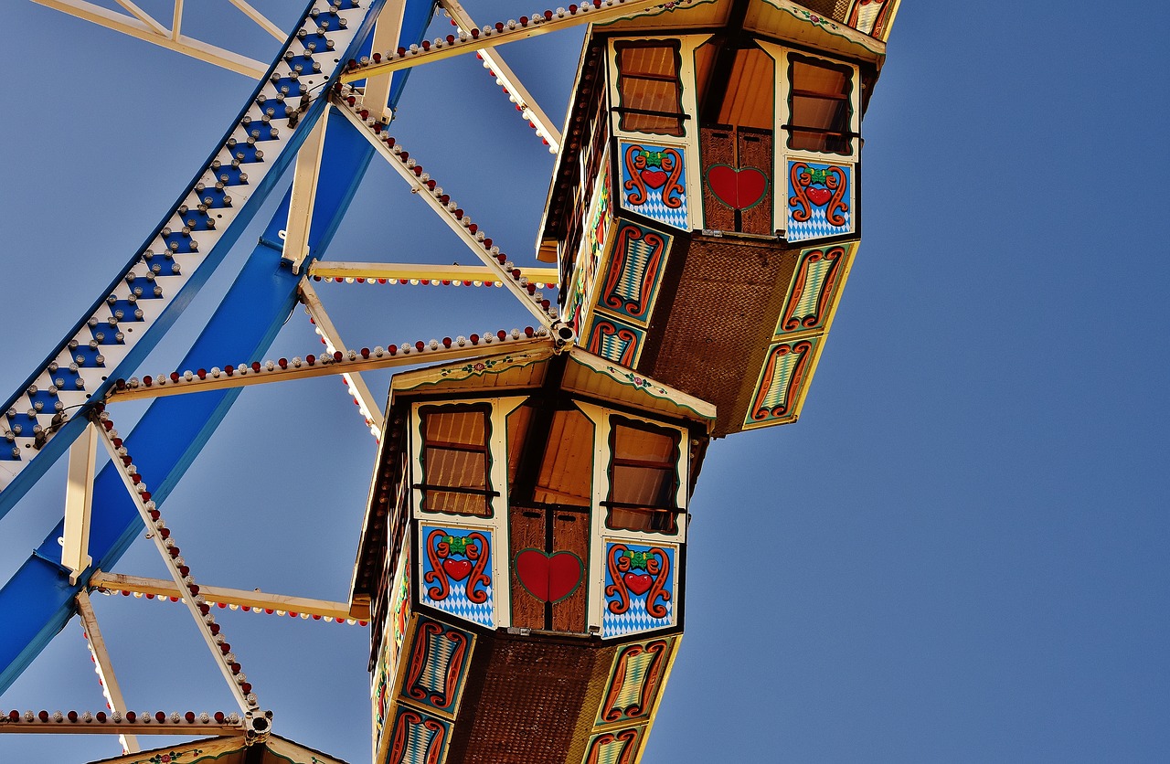 oktoberfest ferris wheel gondolas free photo