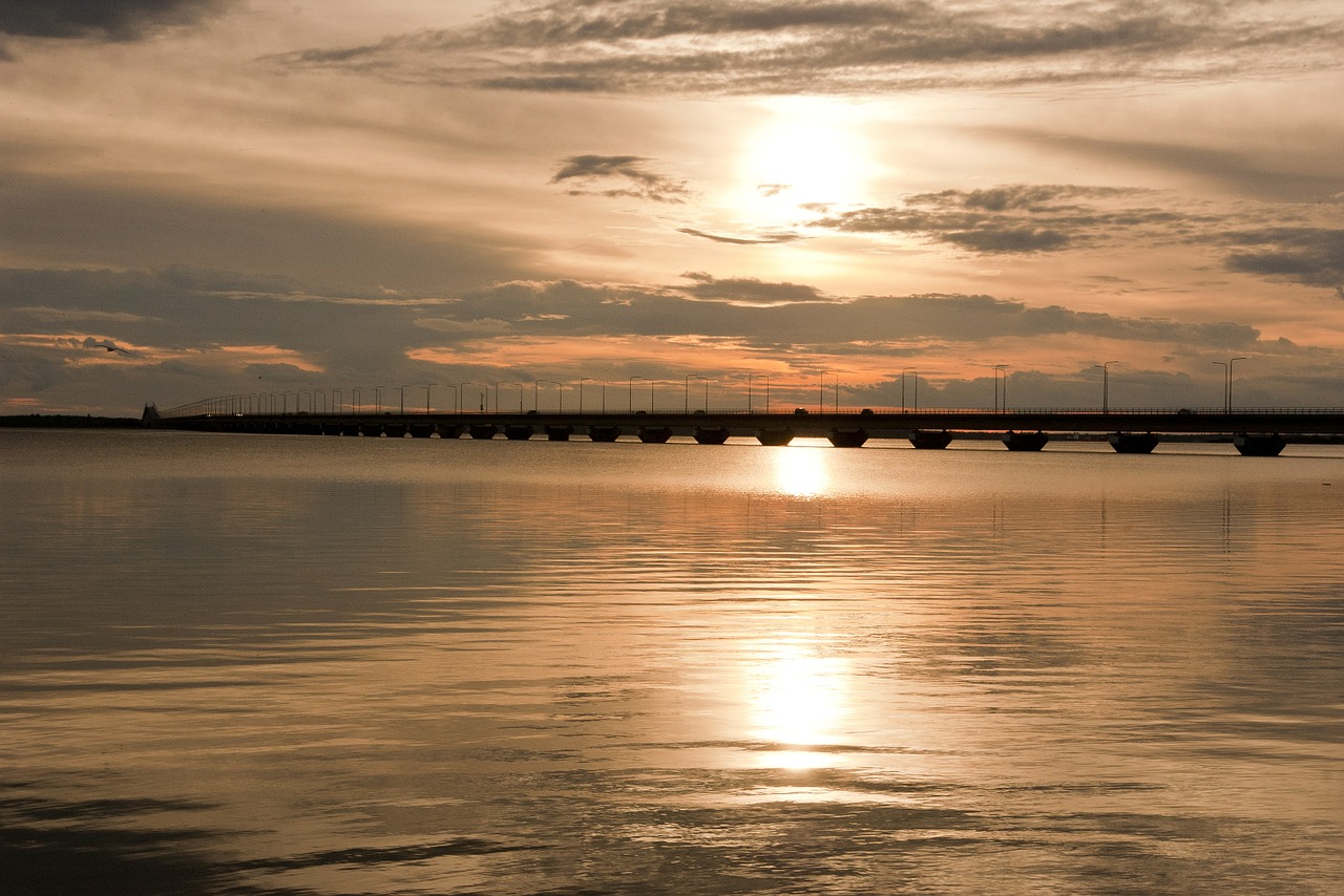 ölandsbro bro sunset free photo