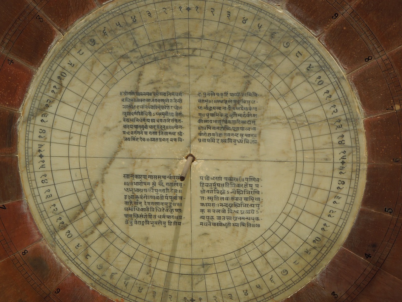 calendar center of sundial rajasthan free photo