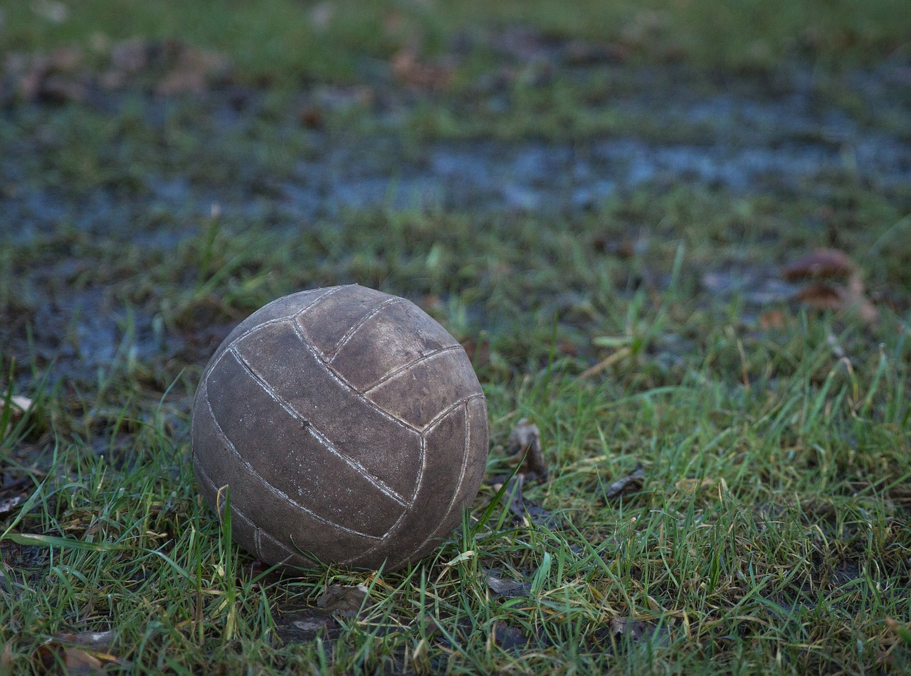 old ball volleyball free photo