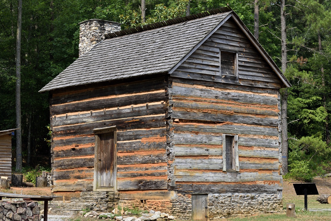 old rustic log cabin free photo