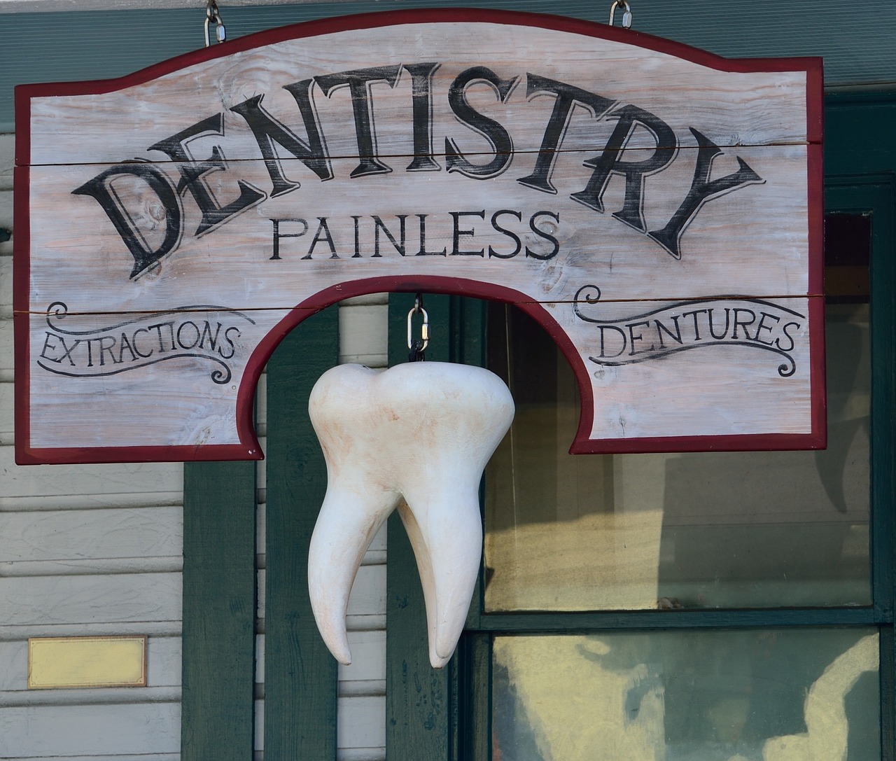 old dentist sign signage free photo