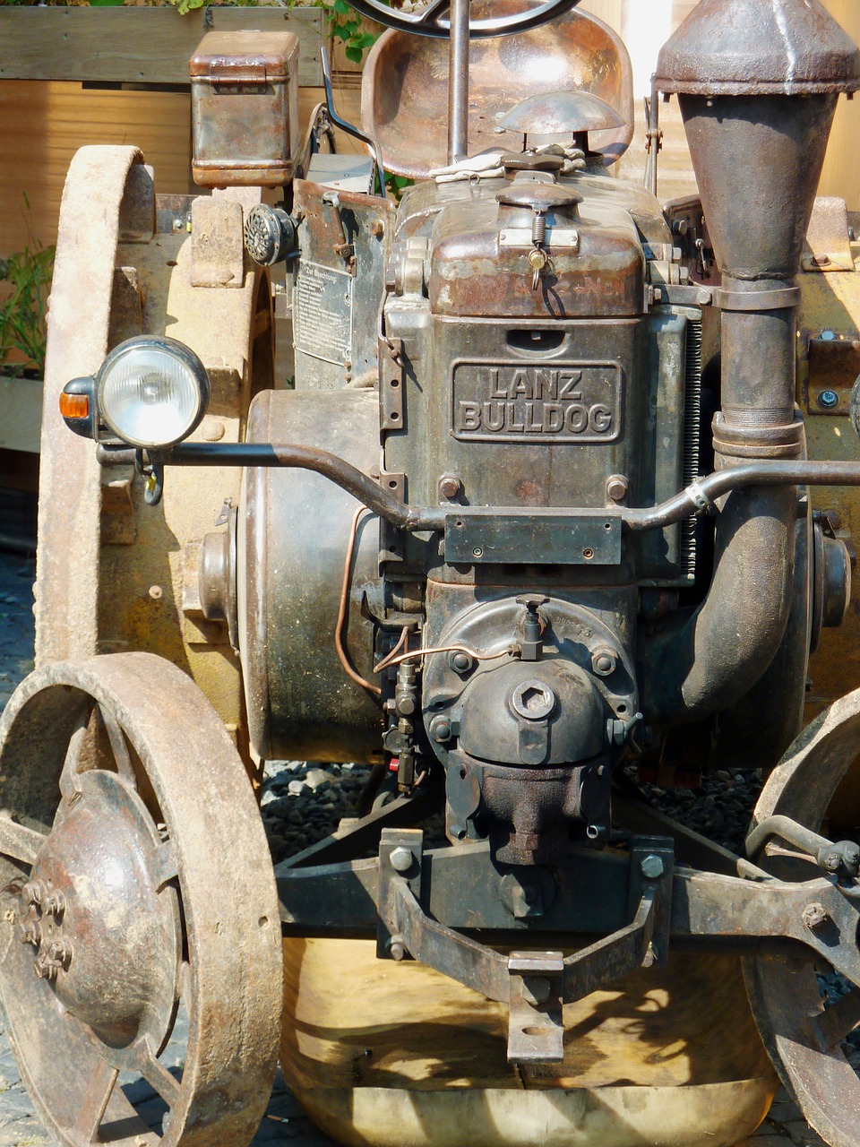 old bulldog historical agricultural machinery free photo
