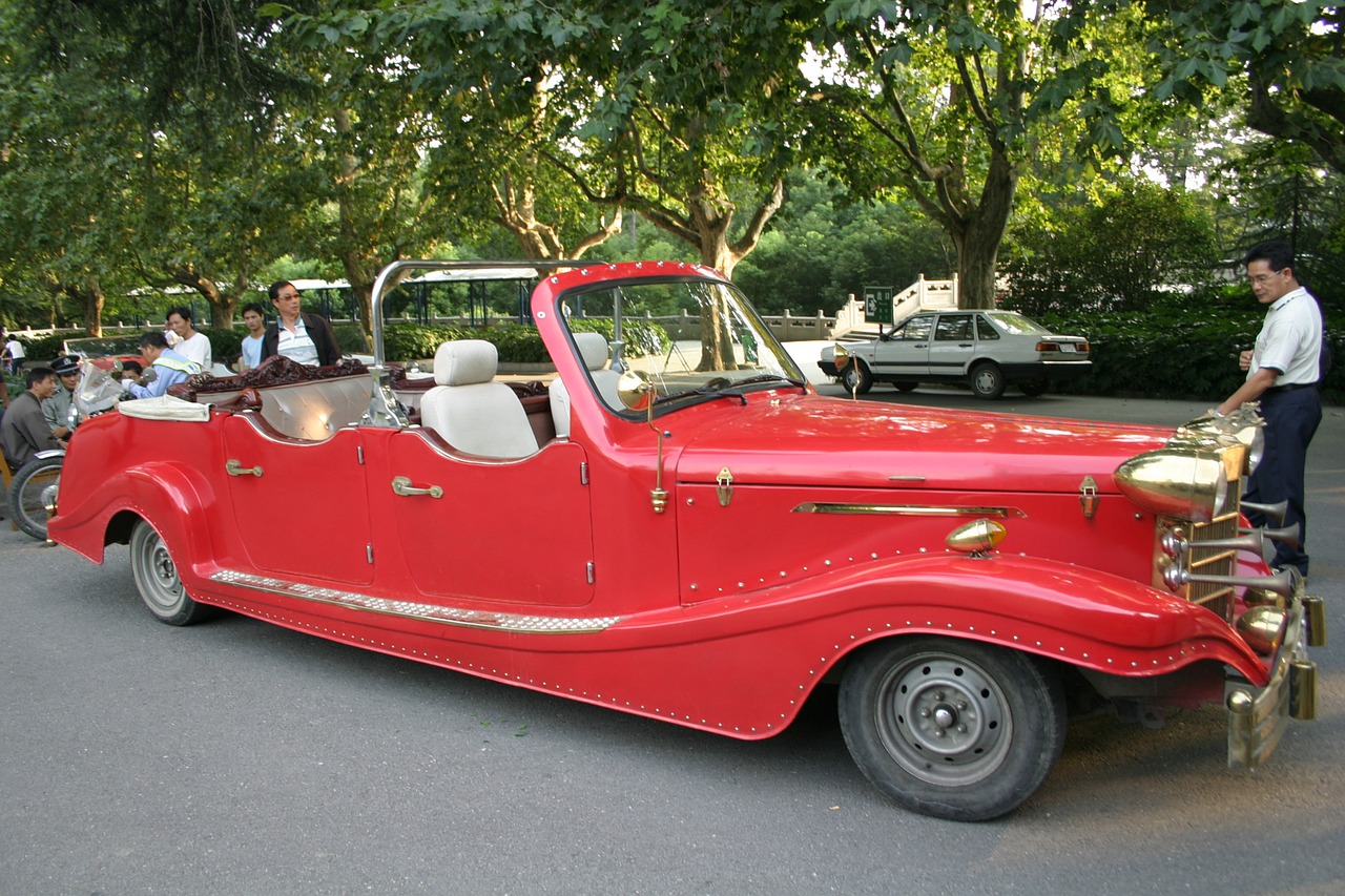 old red car free photo