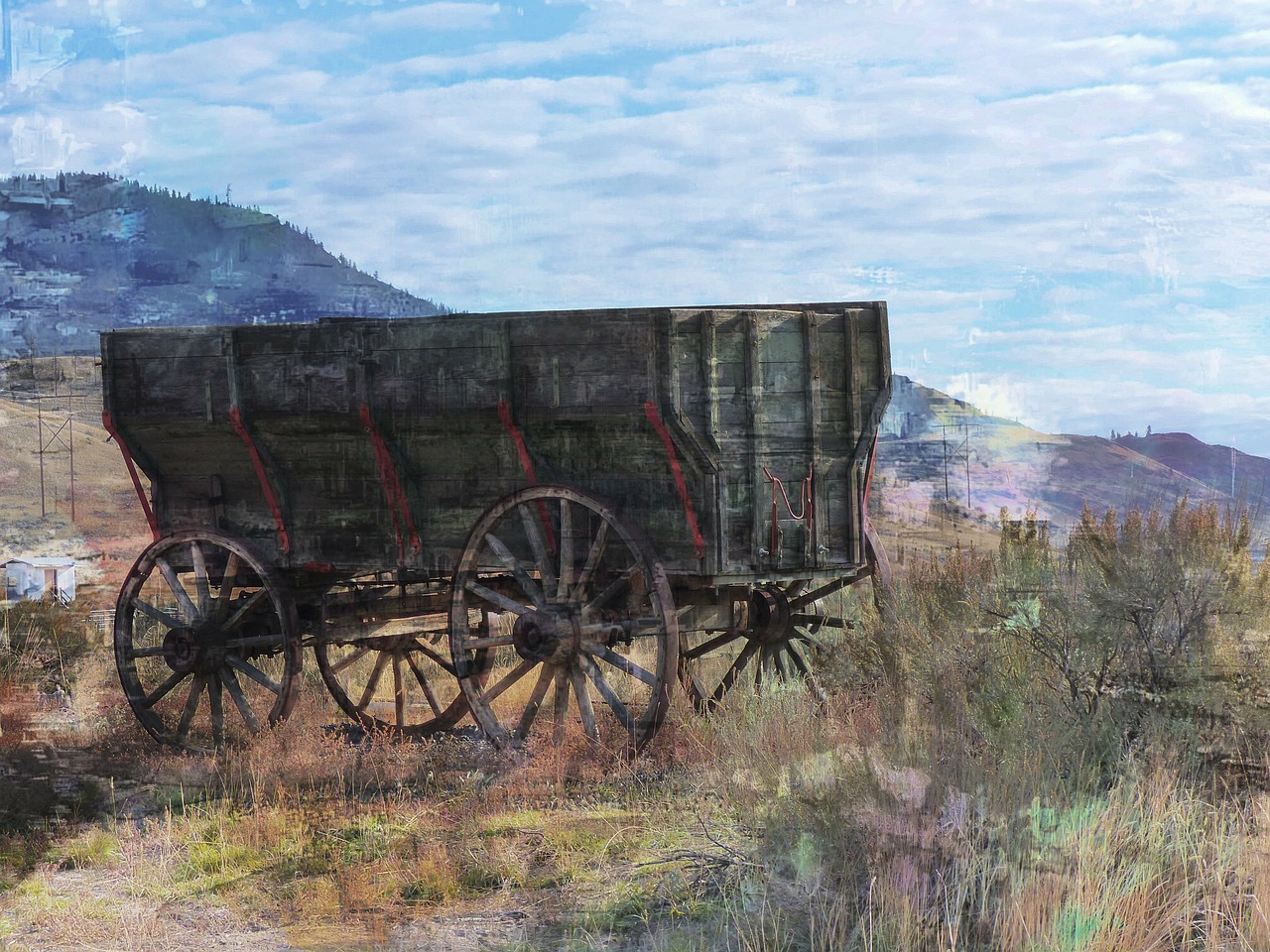 old wooden wagon free photo