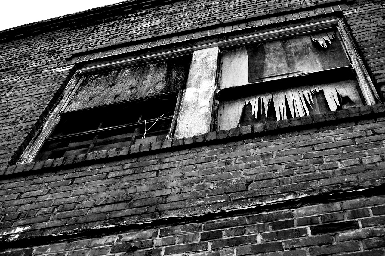 old broken window free photo