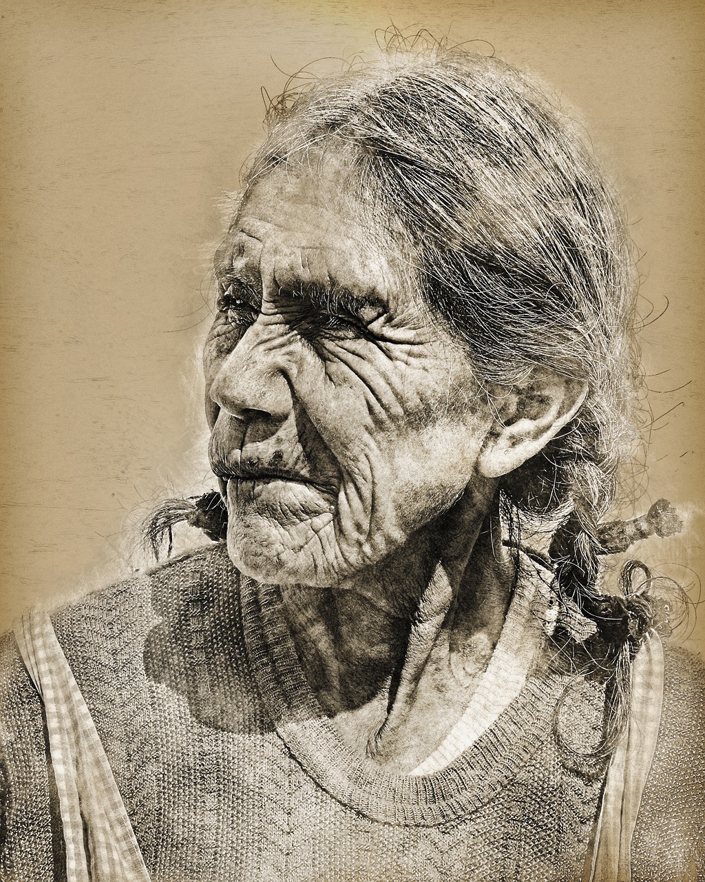 old elderly wrinkles free photo