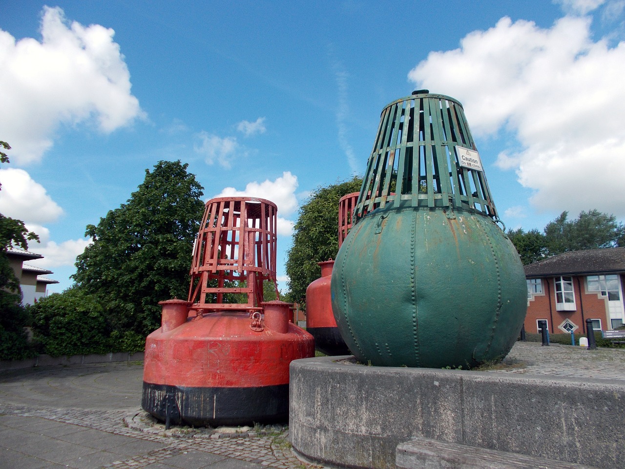 old channel buoys free photo