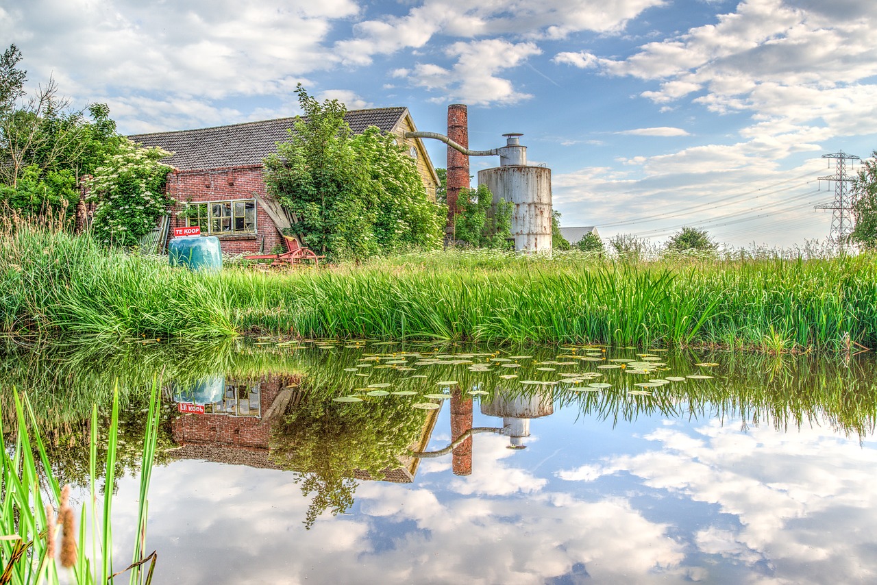 old farm factory free photo