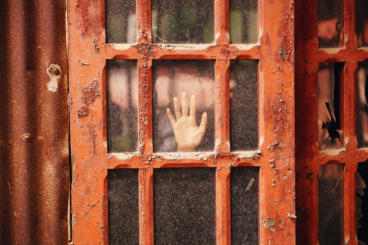 old orange door free photo