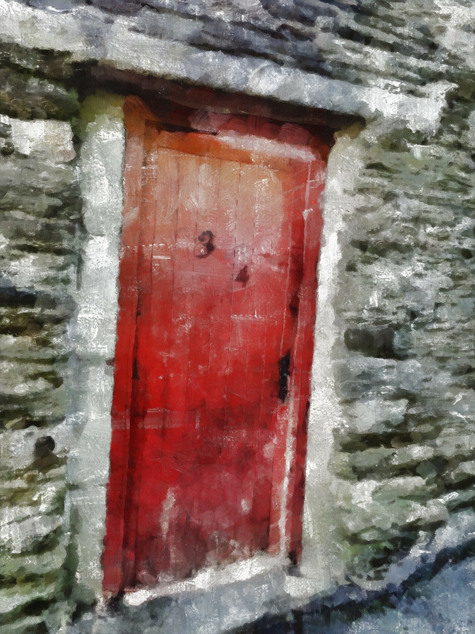 old red door free photo