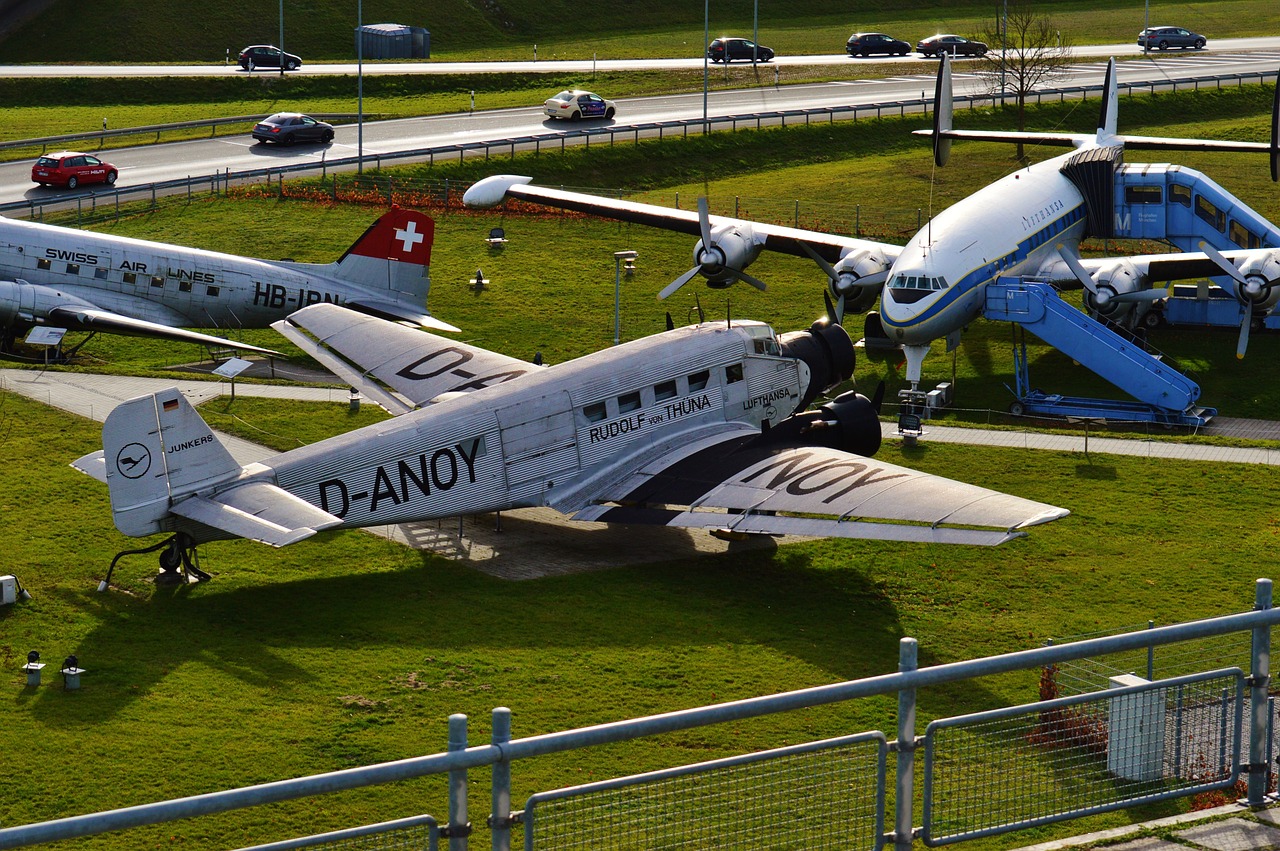 old aircraft munich airport exhibition free photo