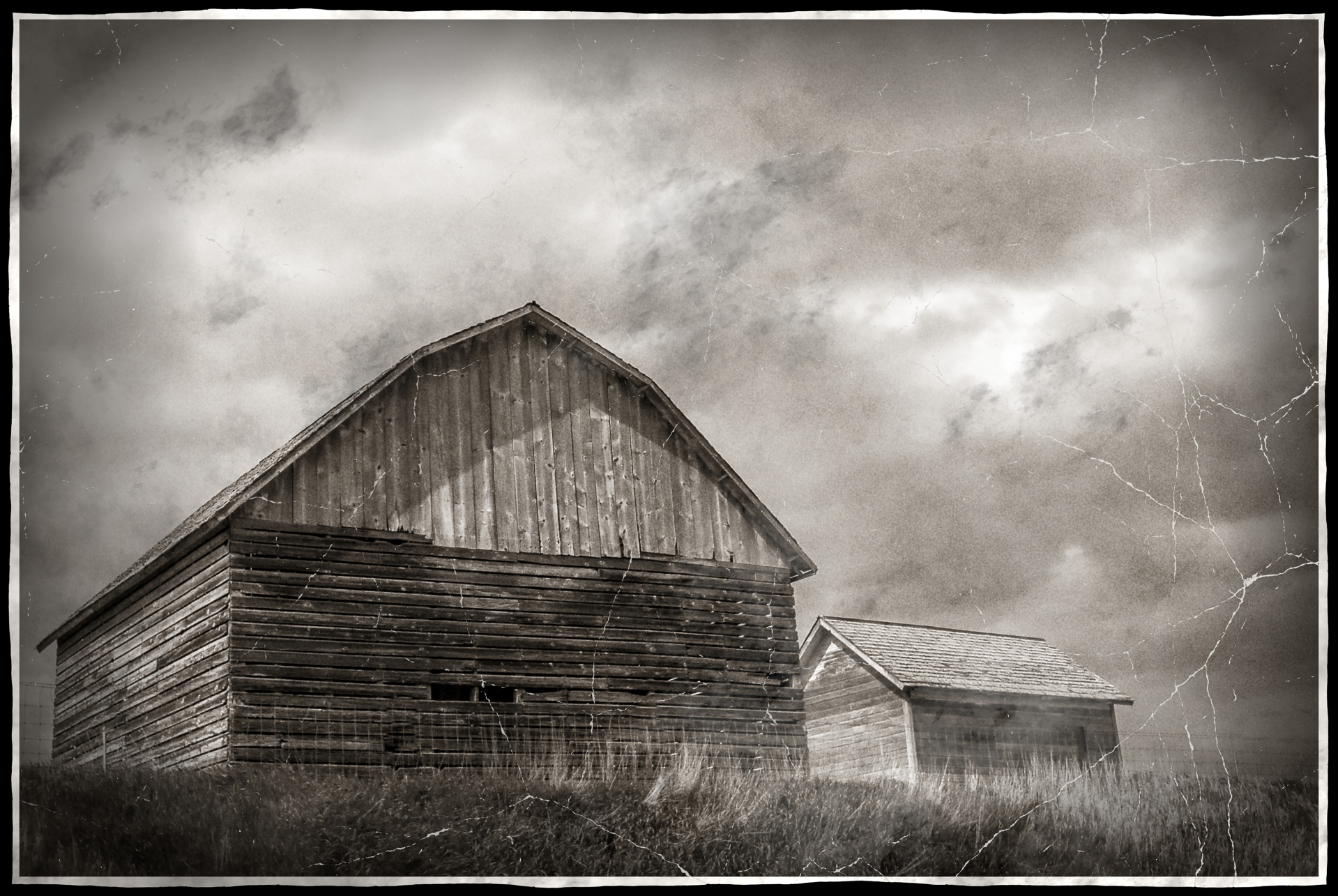 barn farm black & white free photo