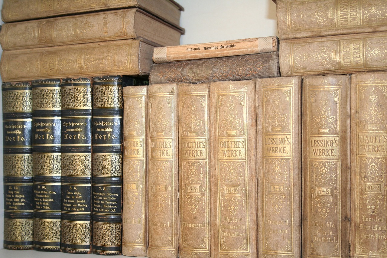 old books bookcase spine free photo