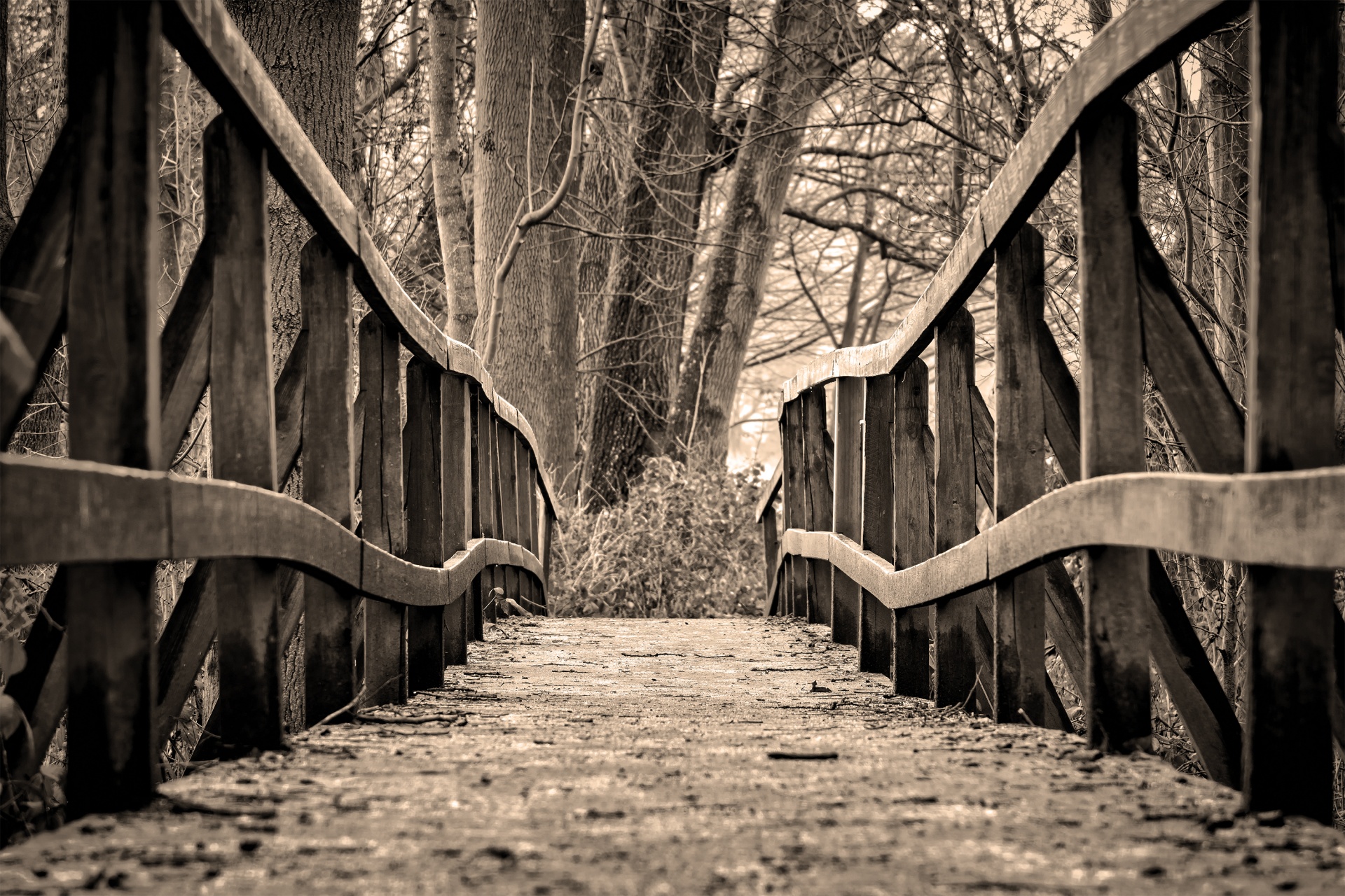 bridge old wood free photo