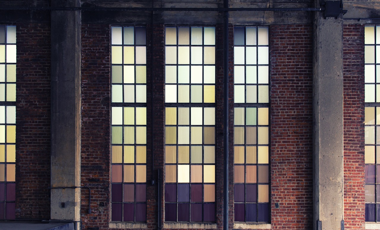 old building glass colors free photo