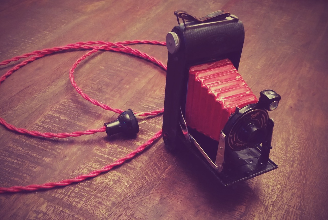 old camera camera lamp red camera free photo