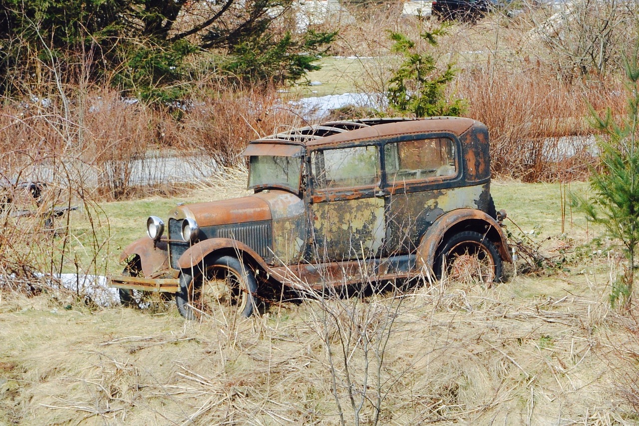 old car rusty car automobile free photo